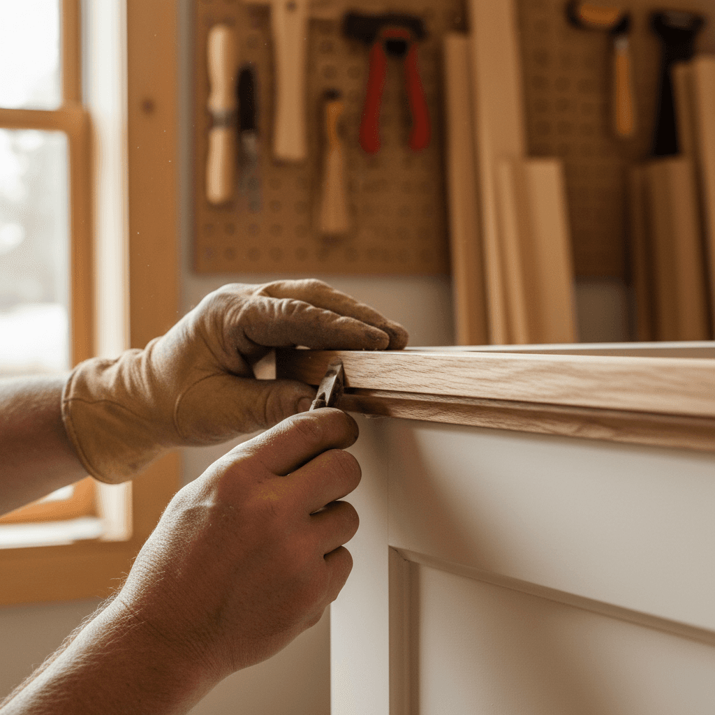 Detailed finish work and trim installation